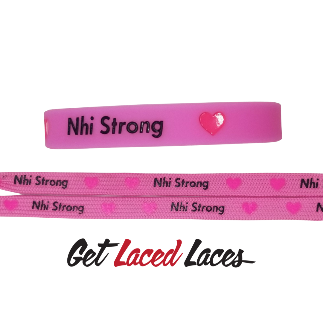 Nhi Strong Laces/Wristband Set